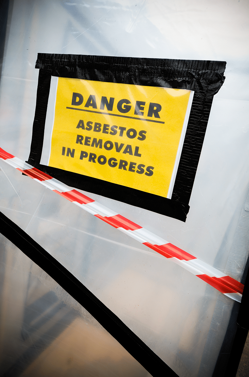 Asbestos warning sign Smiths