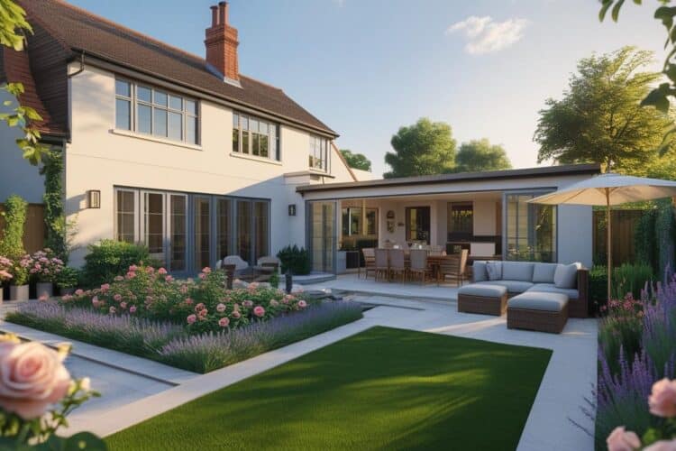 Stylish UK house and rear garden