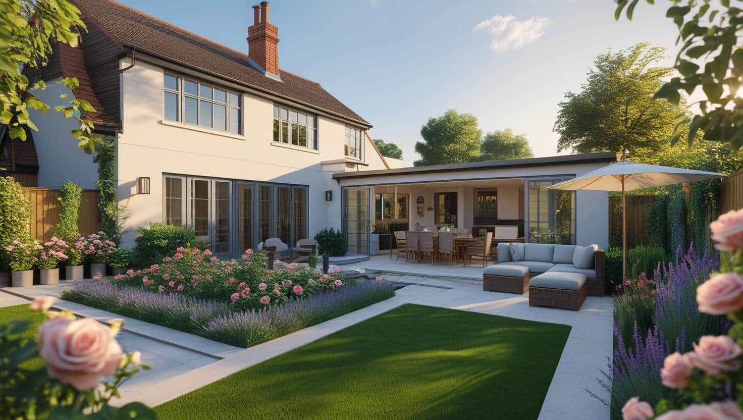 Stylish UK house and rear garden